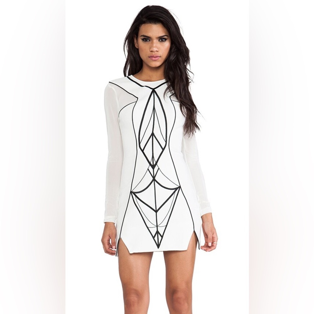 ✨ Revolve Archangel Dress – Ivory & Black (Bless’ed Are The Meek) – Size 0